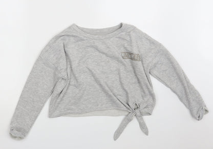 Young Dimension Girls Grey   Pullover Jumper Size 9-10 Years  - Cropped