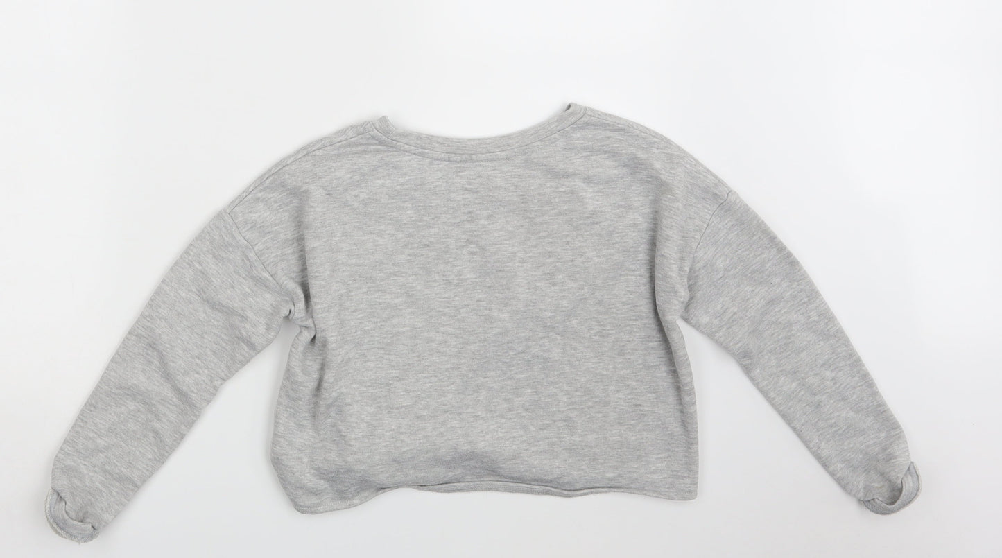 Young Dimension Girls Grey   Pullover Jumper Size 9-10 Years  - Cropped
