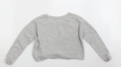 Young Dimension Girls Grey   Pullover Jumper Size 9-10 Years  - Cropped