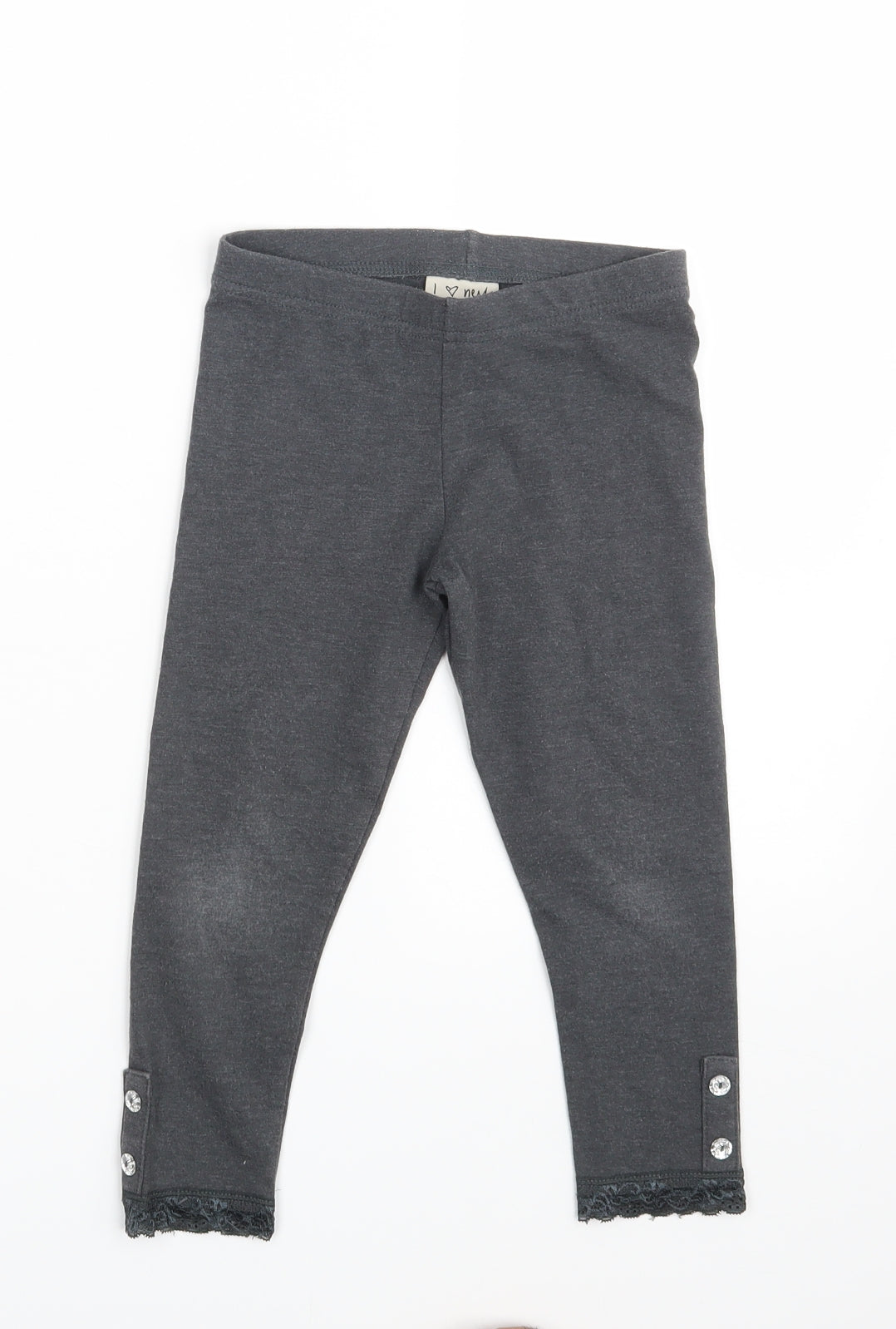 NEXT Girls Grey   Jegging Trousers Size 6 Years - Inside Leg 16 Inches