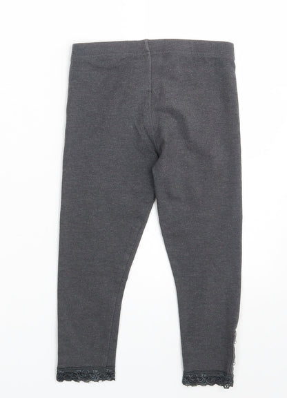 NEXT Girls Grey   Jegging Trousers Size 6 Years - Inside Leg 16 Inches