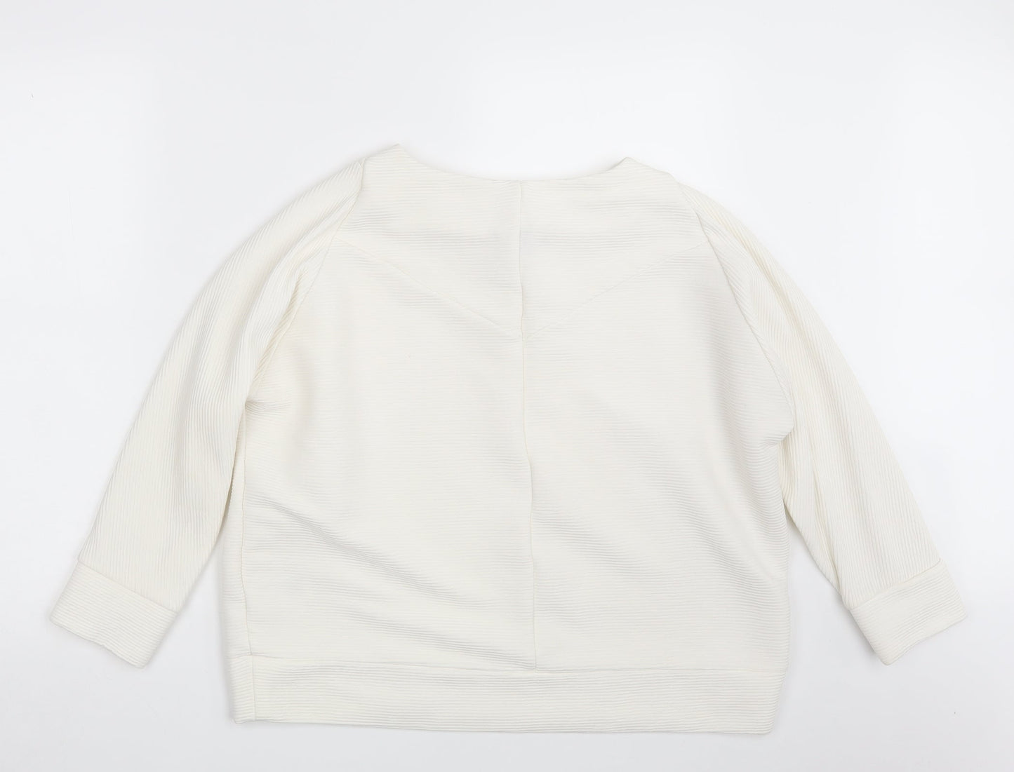 H&M Womens Ivory   Pullover Sweatshirt Size M