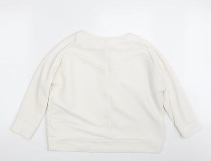 H&M Womens Ivory   Pullover Sweatshirt Size M