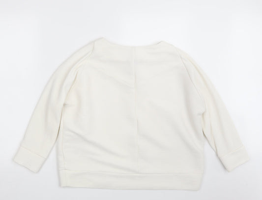 H&M Womens Ivory   Pullover Sweatshirt Size M