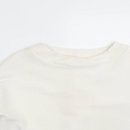 H&M Womens Ivory   Pullover Sweatshirt Size M