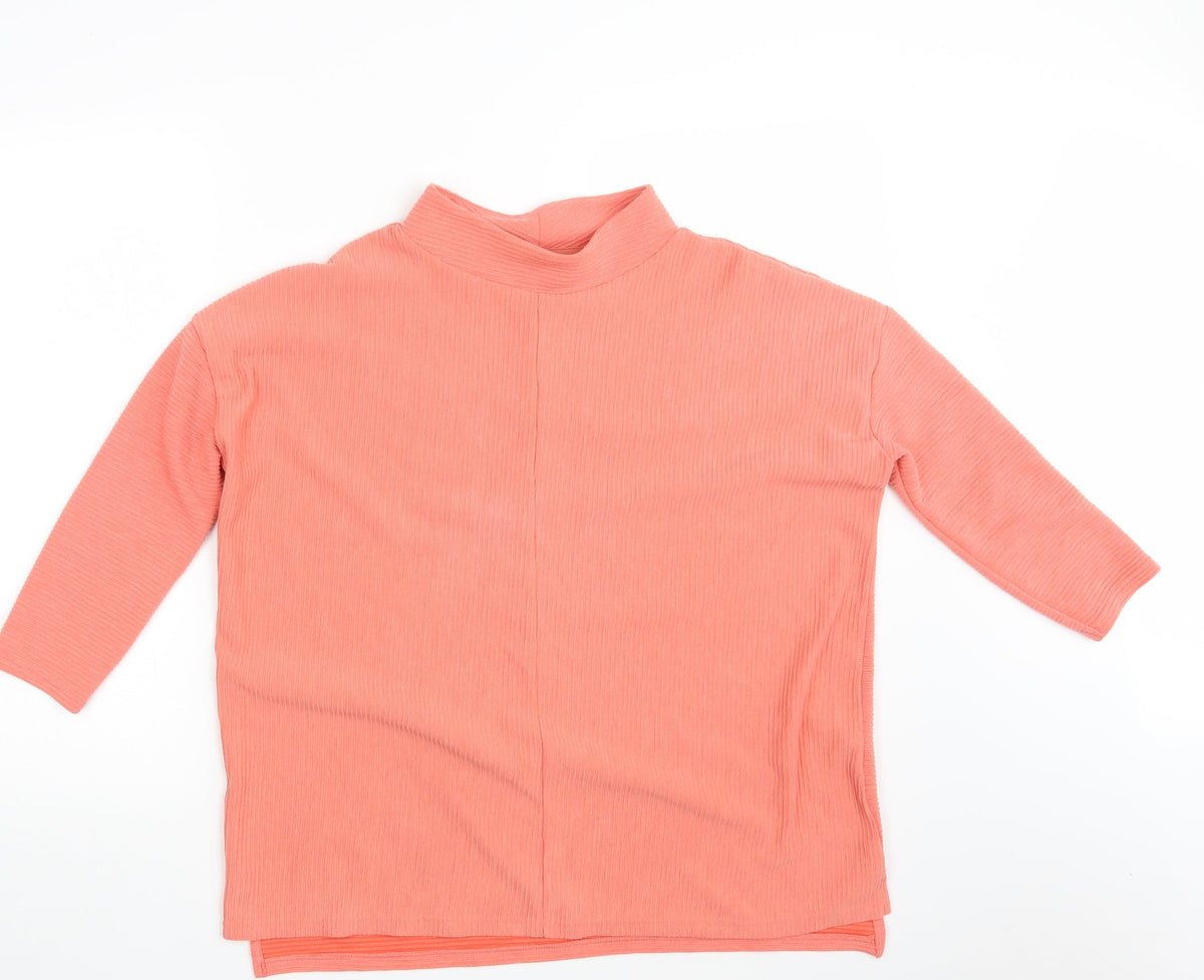 Additional front view of Nutmeg women’s orange pullover sweatshirt, size UK 10