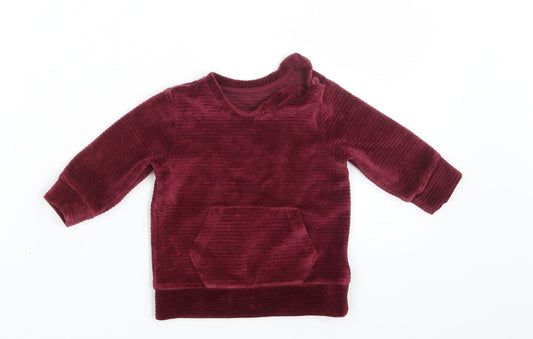George Girls Purple  Corduroy Pullover Jumper Size 3-6 Months