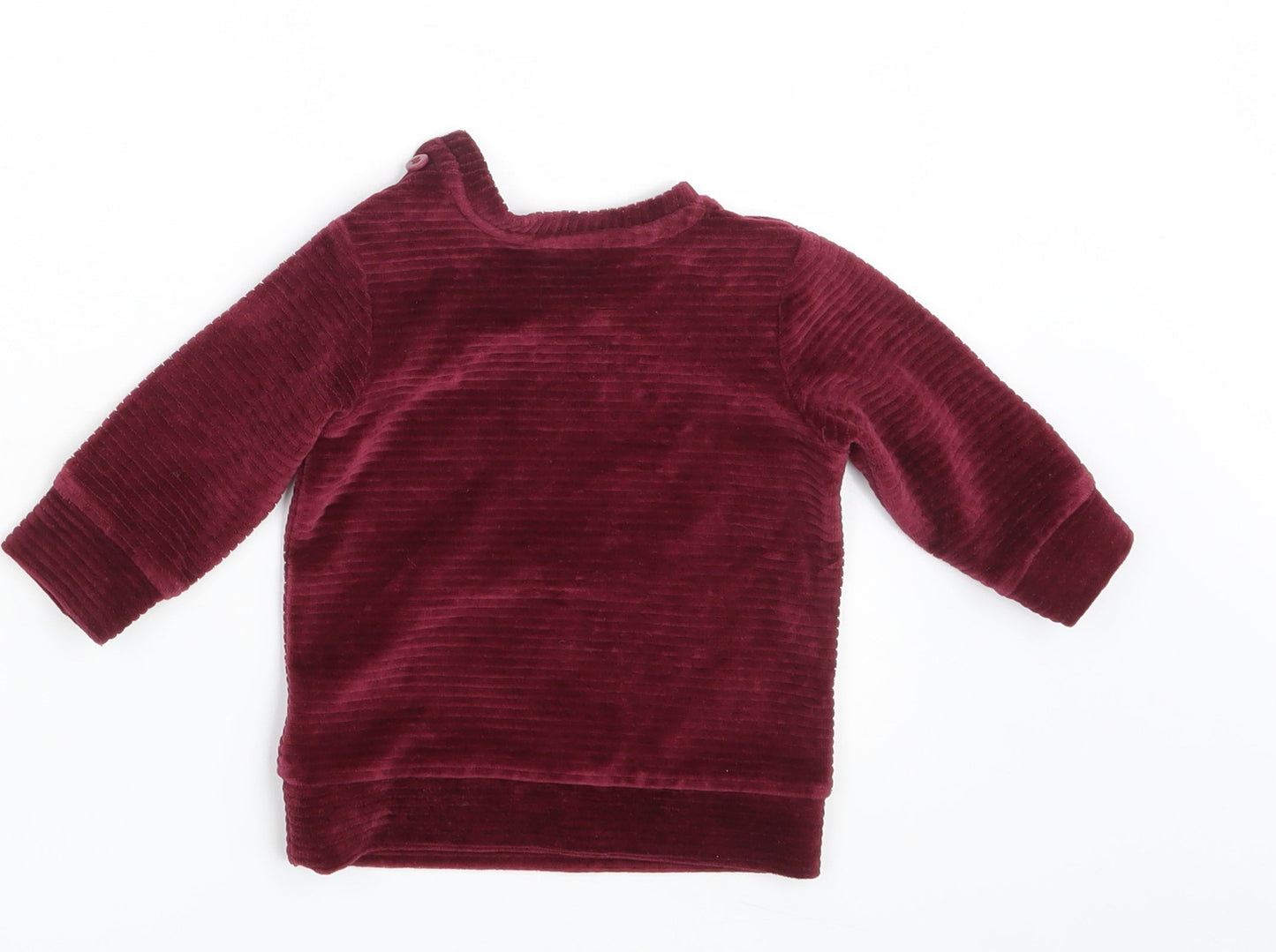 George Girls Purple  Corduroy Pullover Jumper Size 3-6 Months