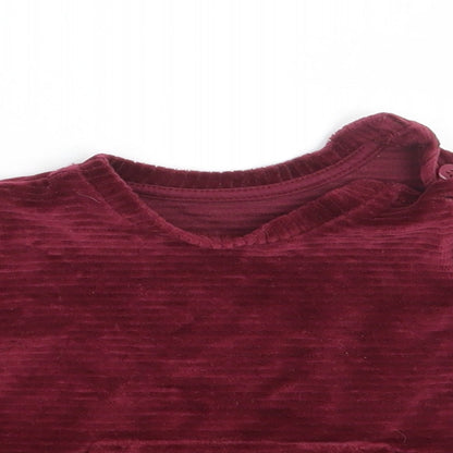 George Girls Purple  Corduroy Pullover Jumper Size 3-6 Months