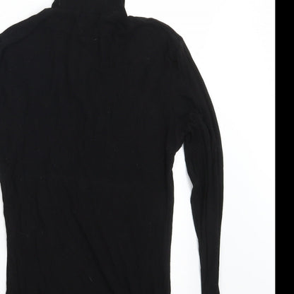 Brand and care label for Papaya women’s black pullover sweatshirt, size UK 10