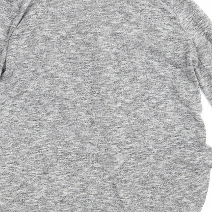 Brand and care label for Primark women’s grey knit pullover sweatshirt, size UK 14