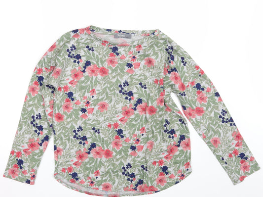 Nutmeg Womens Multicoloured Floral Knit Pullover Jumper Size 8
