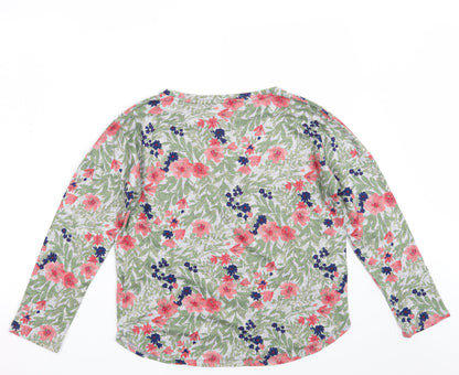 Nutmeg Womens Multicoloured Floral Knit Pullover Jumper Size 8