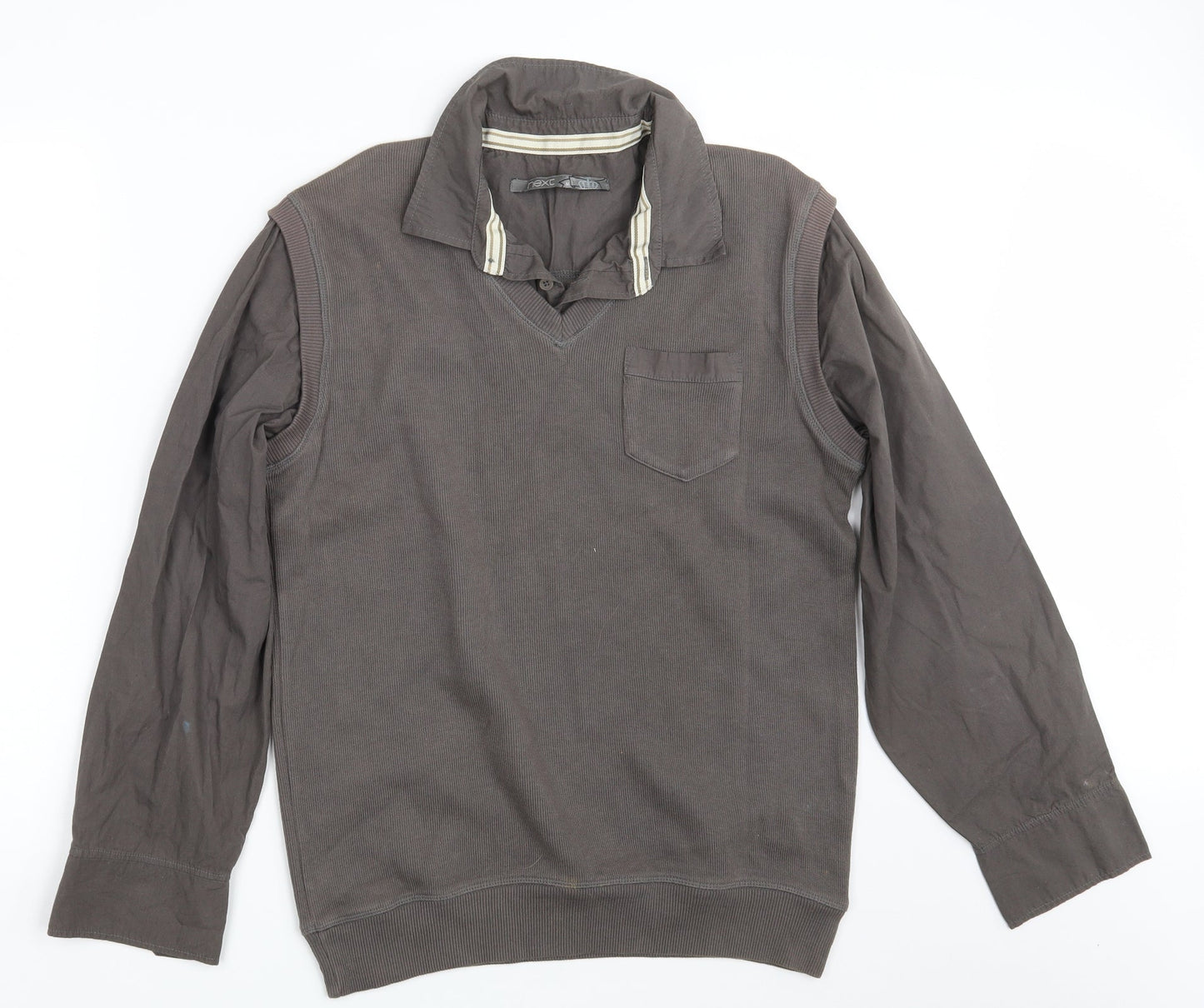 NEXT Mens Brown  Knit Pullover Jumper Size M