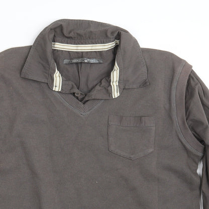 NEXT Mens Brown  Knit Pullover Jumper Size M