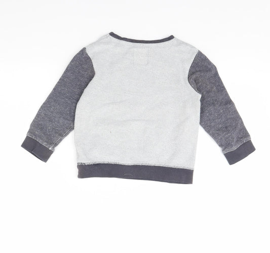 TU Boys Grey   Pullover Jumper Size 3 Years  - Northpole