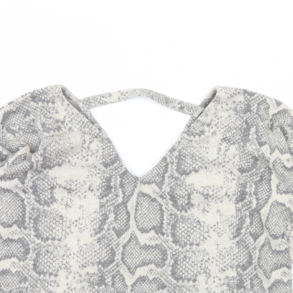 Womens UK Size 10 NEXT Grey Pullover Jumper
