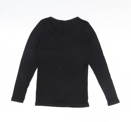 Womens UK Size 12 M&s Black Pullover Jumper