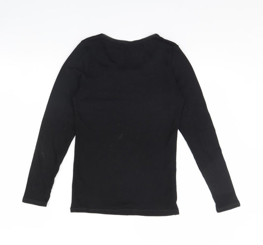 Womens UK Size 12 M&s Black Pullover Jumper