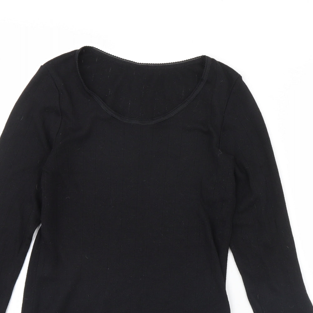 Womens UK Size 12 M&s Black Pullover Jumper