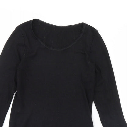 Womens UK Size 12 M&s Black Pullover Jumper