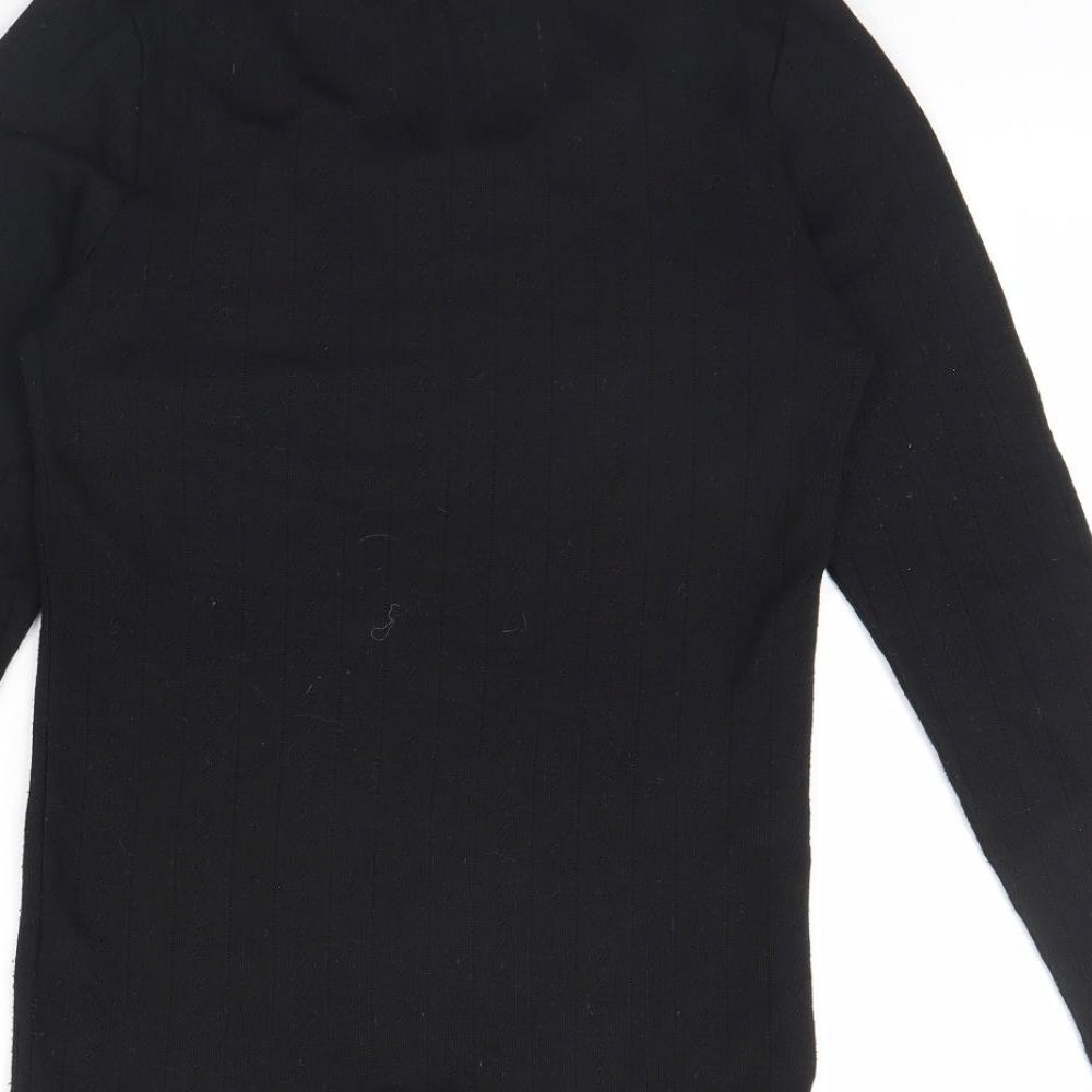 Womens UK Size 12 M&s Black Pullover Jumper