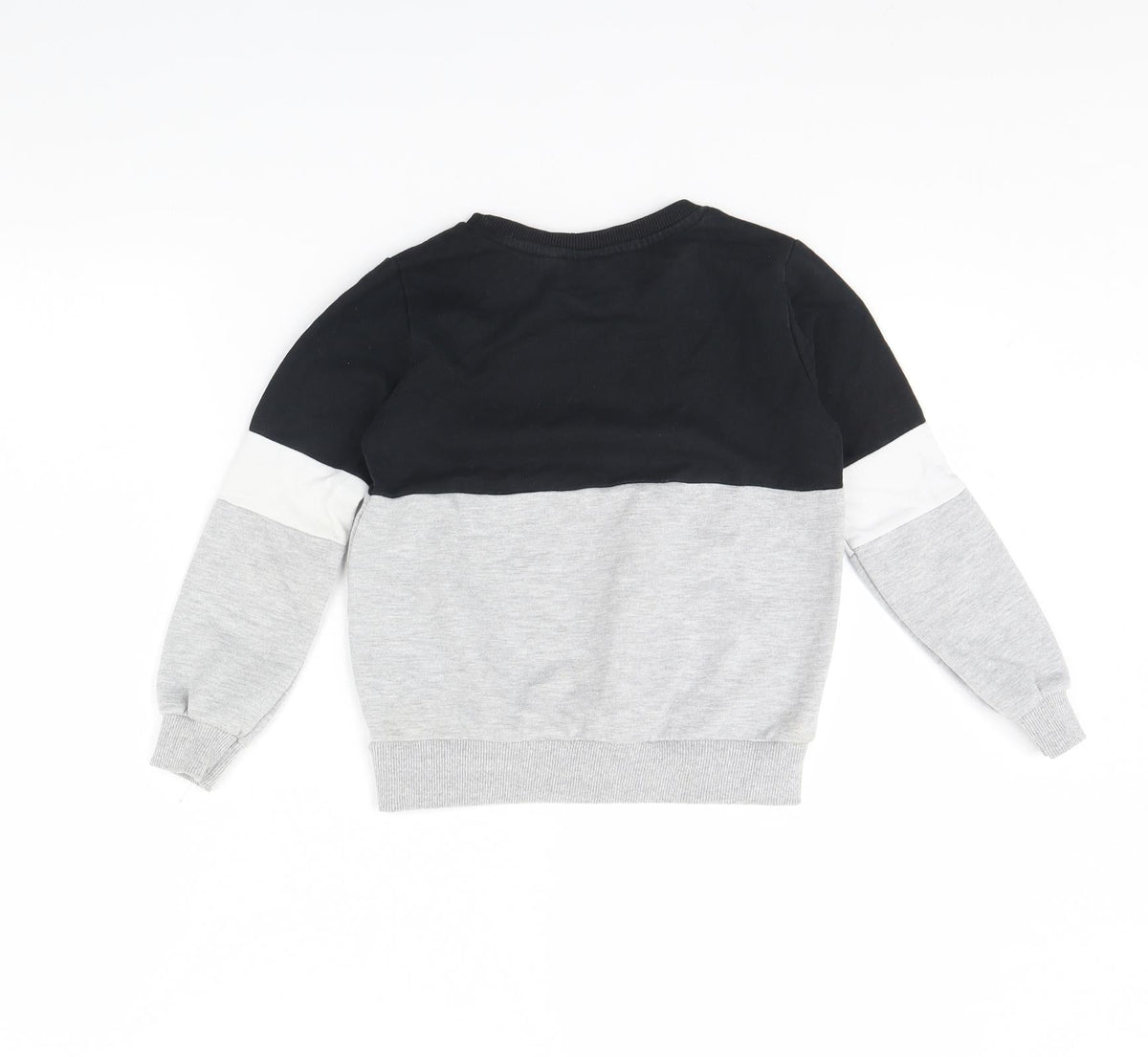 Back view of FRIENDS boys’ grey jumper, size 7, years