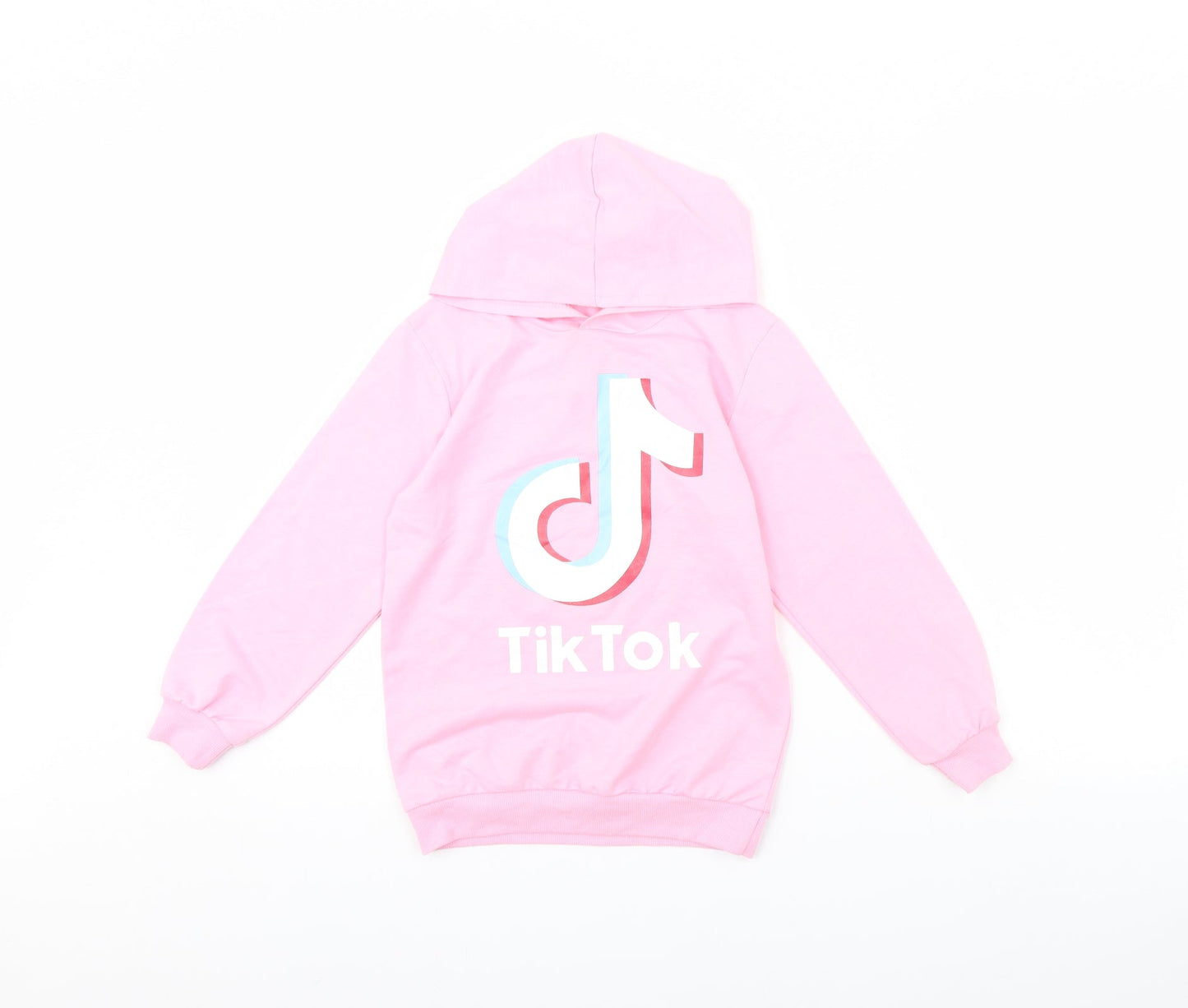 Preworn Girls Pink   Pullover Hoodie Size 8 Years  - TIKTOK
