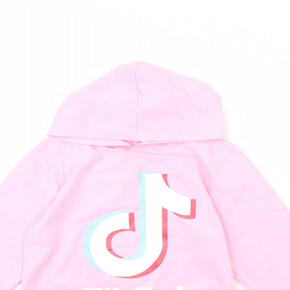 Preworn Girls Pink   Pullover Hoodie Size 8 Years  - TIKTOK