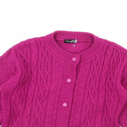 IMight Womens Pink   Cardigan Jumper Size S