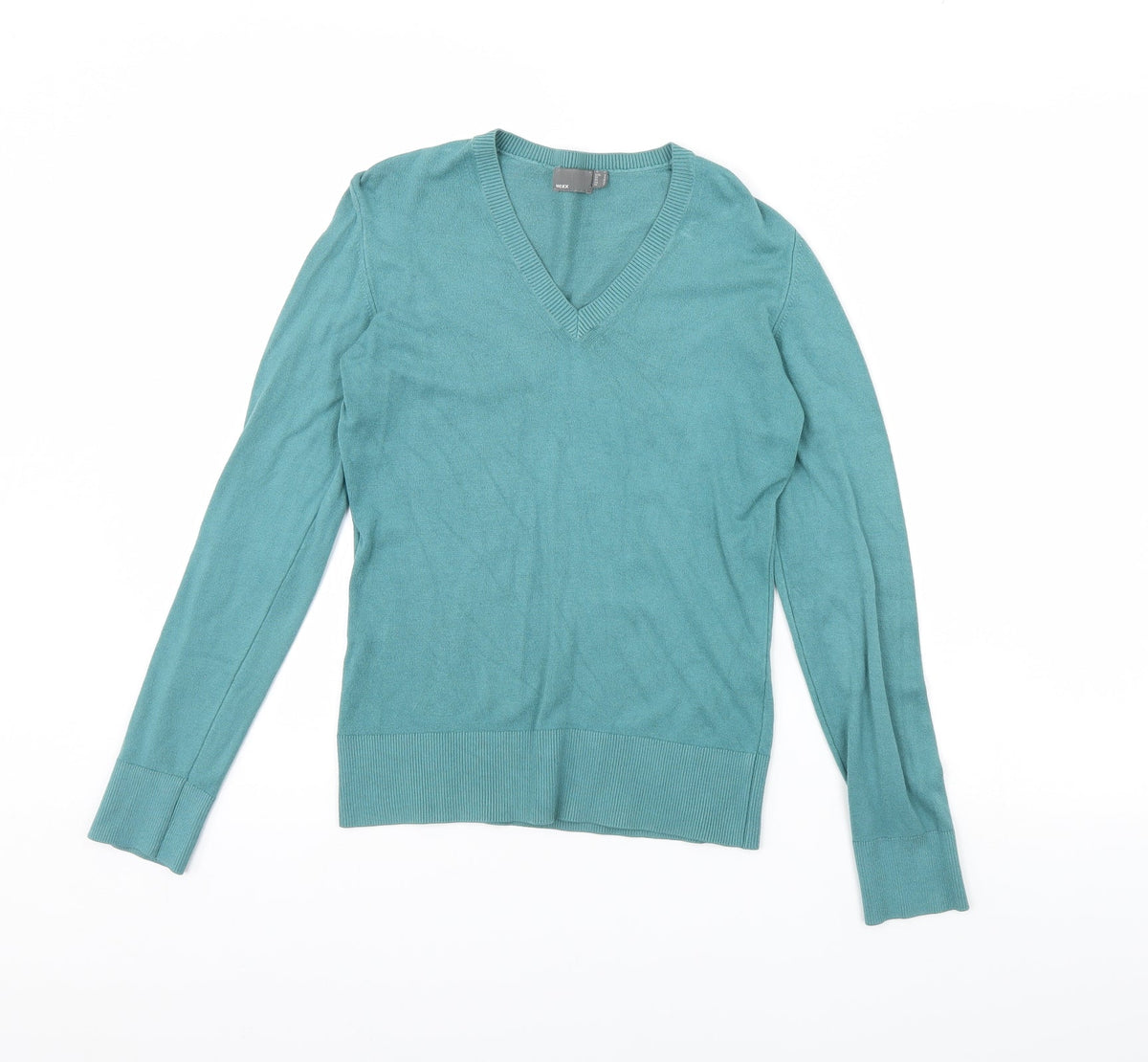 Additional front view of mexy women’s green jumper, size S