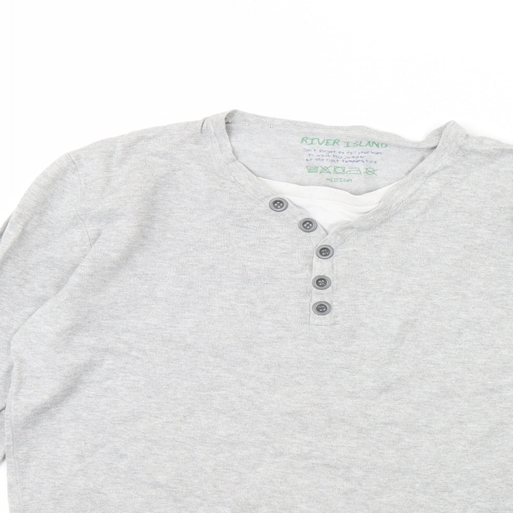 River Island Mens Grey   Pullover Jumper Size M