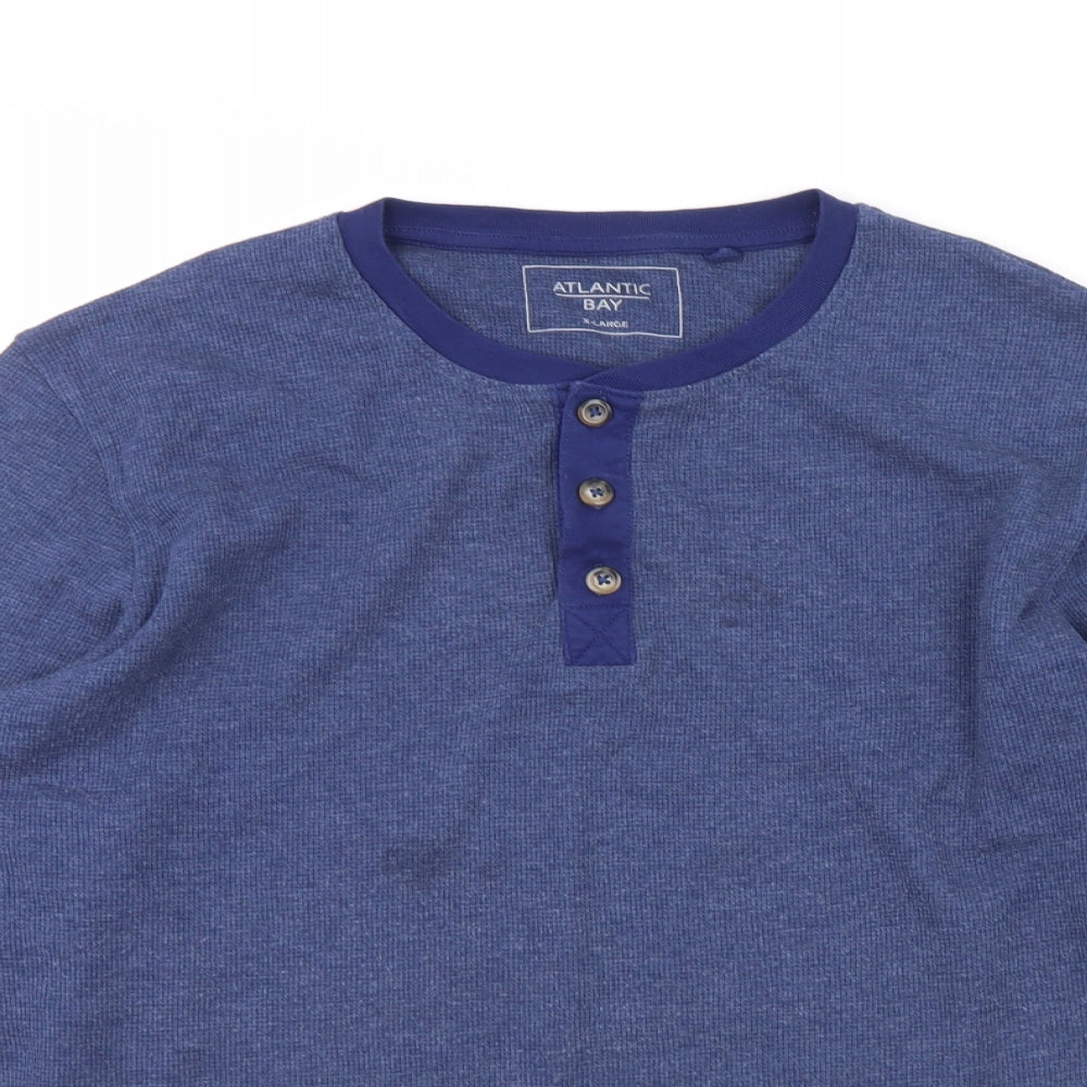 Atlantic Bay Mens Blue   Pullover Jumper Size XL