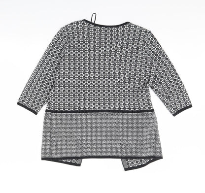 F&F Womens Black Herringbone  Jacket  Size 12