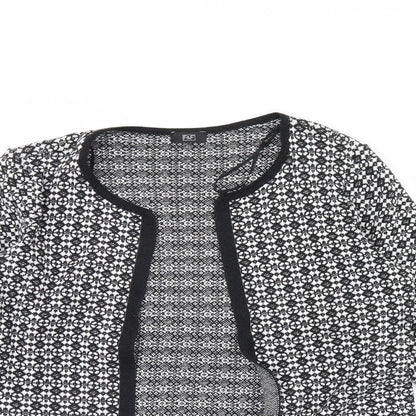 F&F Womens Black Herringbone  Jacket  Size 12