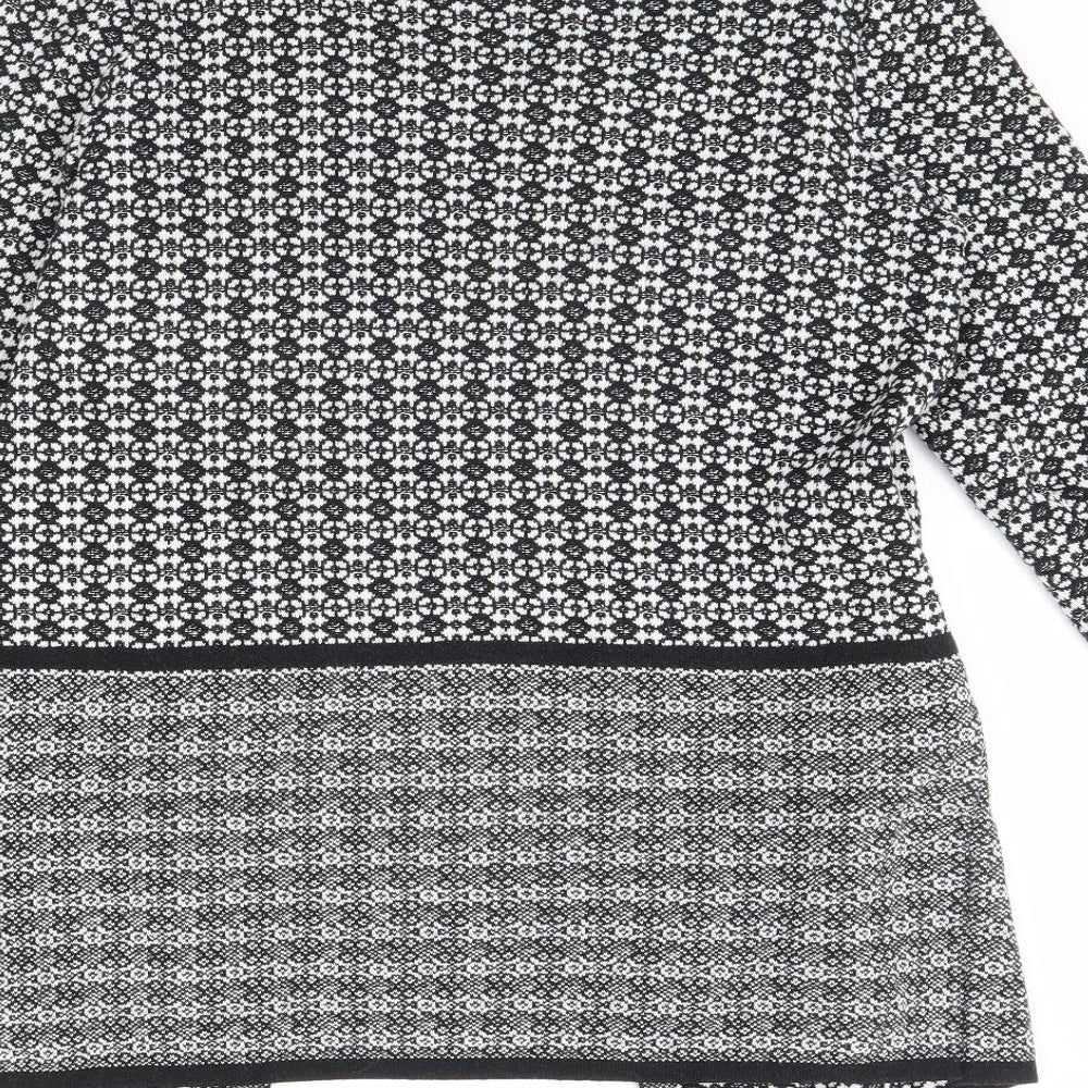 F&F Womens Black Herringbone  Jacket  Size 12