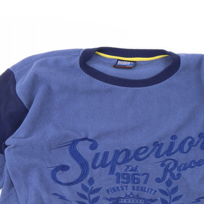 Harvery james Mens Blue  Fleece Pullover Jumper Size L