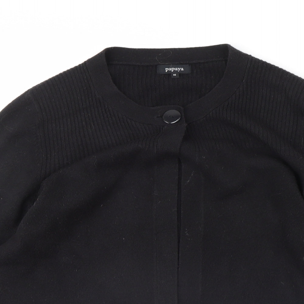 Papaya Womens Black   Jacket  Size 16