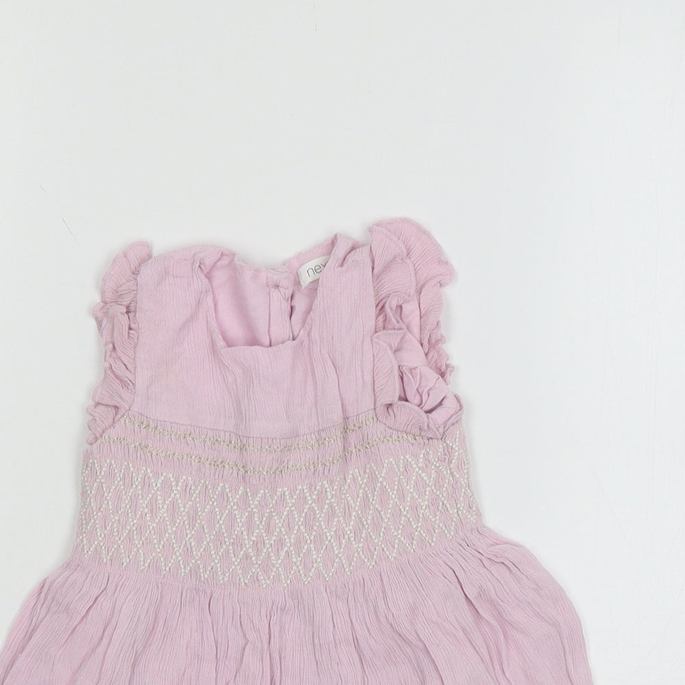 NEXT Girls Purple   T-Shirt Dress  Size 9-12 Months