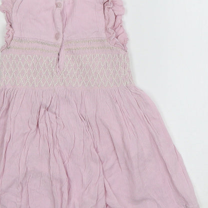 NEXT Girls Purple   T-Shirt Dress  Size 9-12 Months