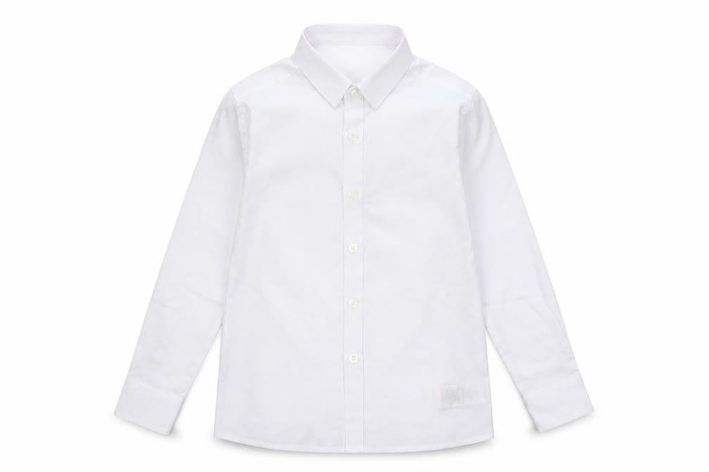 Front view of Next girls’ white basic button-up, size 5, years