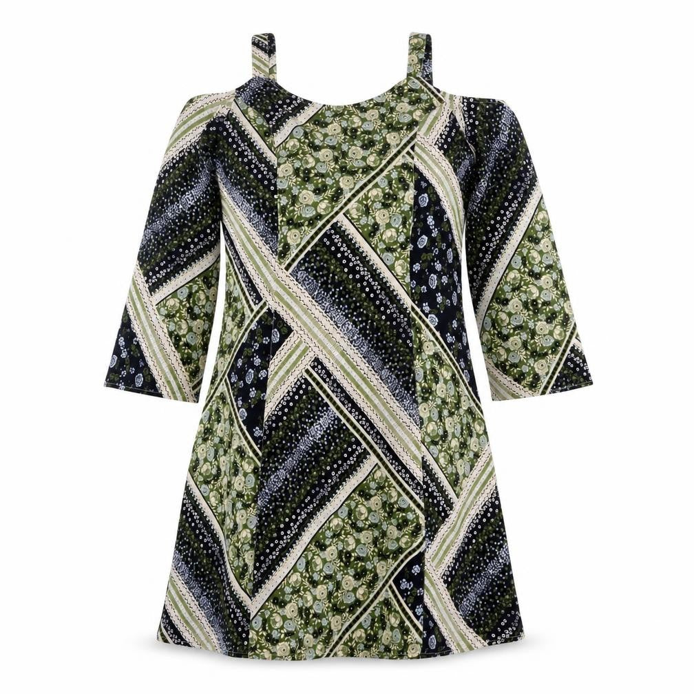 Front view of Marks & Spencer women’s multicoloured floral a-line, size UK 10
