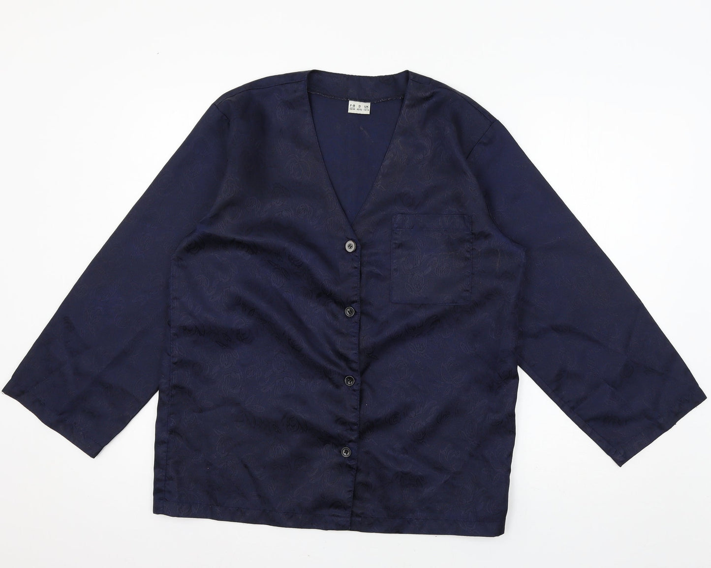 Womens UK Size 14 Preworn Blue Basic Blouse