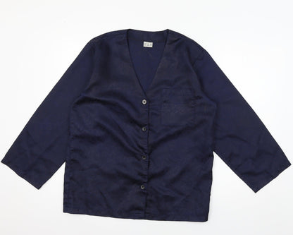 Womens UK Size 14 Preworn Blue Basic Blouse