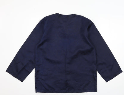 Womens UK Size 14 Preworn Blue Basic Blouse