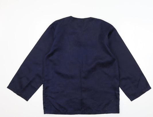 Womens UK Size 14 Preworn Blue Basic Blouse