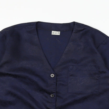 Womens UK Size 14 Preworn Blue Basic Blouse