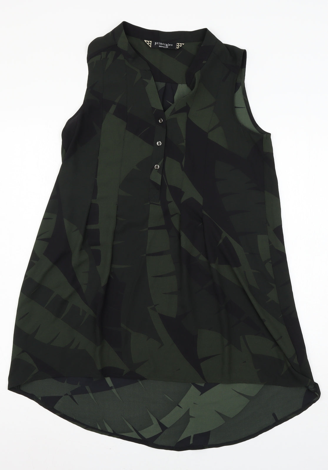 Womens UK Size 8 Principles Green Basic Blouse