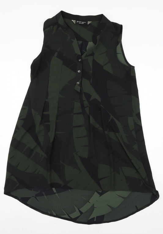 Womens UK Size 8 Principles Green Basic Blouse