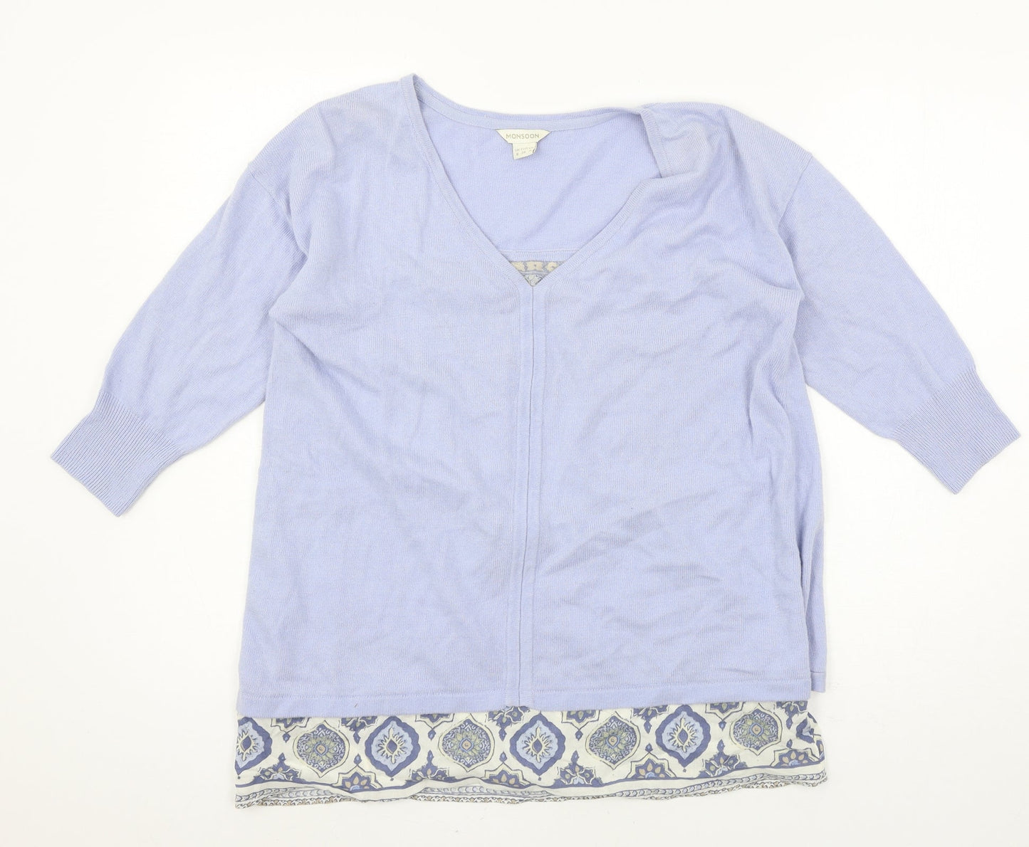 Womens UK Size 8 Monsoon Blue Pullover Jumper